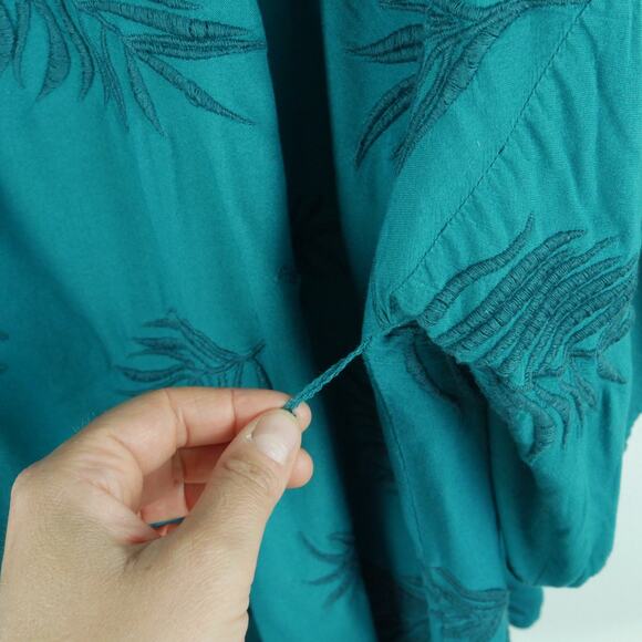 World Market O/S Kimono Topper Beach Cover Lounge Boho Embroidered Lagenlook - Picture 9 of 9